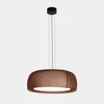 Pendant Gong LED 27.4 2700K PHASE CUT Teixit textil VERMELL Marron RAL 8016 matt 1166lm 00-8902-W1-L1