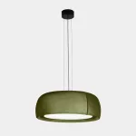 Pendant Gong LED 25.6 2700K DALI-2 Verd RAL 6003 matt Teixit textil Verd 1166lm 00-8976-U1-J4