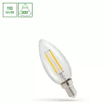 LED ŚWIECOWA E-14 230V 1W COG WW CLEAR SPECTRUM