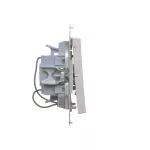 SIMON 55 WMDL-031xx5-143 Przycisk potrójny z podświetleniem LED (moduł) 10 AX, 250 V~, szybkozłącza; Aluminium mat