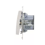 SIMON 54 WMDL-011x2x-011 Łącznik jednobiegunowy z podświetleniem LED (moduł) 16AX, 250V~, zaciski śrubowe; biały