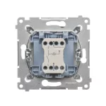SIMON 54 WMDL-011xx1-043 Łącznik jednobiegunowy z sygnalizacją załączenia LED (moduł) 10AX, 250V~, szybkozłącza; srebrny mat