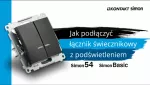 SIMON 54 WMDL-551xxx-043 Łącznik świecznikowy z podświetleniem LED i do wersji IP44 (moduł) 10AX, 250V~, szybkozłącza; srebrny mat Posiada wkładkę DU1W