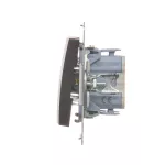 SIMON 54 WMDL-061xxx-046 Łącznik schodowy z podświetleniem LED (moduł) 10AX, 250V~, szybkozłącza; brąz mat