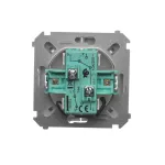SIMON BASIC WMUL-0612xx-4011 Łącznik schodowy podwójny z podświetleniem LED (moduł) 10AX, 250V~, zaciski śrubowe; srebrny mat