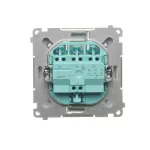 SIMON BASIC WMUL-020xx3-4011 Przycisk potrójny (moduł) 10AX, 250V~, szybkozłącza; srebrny mat