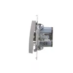 SIMON 54 WMDL-06112x-043 Łącznik schodowy z podświetleniem LED bez piktogramu (moduł) 16AX, 250V~, zaciski śrubowe; srebrny mat
