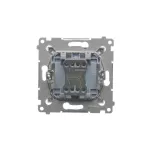 SIMON 54 WMDL-07012x-043 Łącznik krzyżowy bez piktogramu (moduł) 16AX, 250V~, zaciski śrubowe; srebrny mat