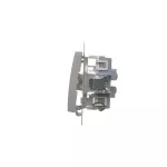SIMON 54 WMDL-06120x-043 Łącznik schodowy podwójny z podświetleniem bez piktogramu (moduł) 10AX, 250V~, zaciski śrubowe; srebrny mat