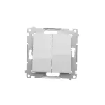 SIMON 54 WMDL-07020x-011 Łącznik krzyżowy podwójny bez piktogramu (moduł) 10AX, 250V~, szybkozłącza; biały