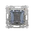 SIMON 55 WMDL-050X23-144 Łącznik jednobiegunowy + przycisk zwierny – 2 klawisze (moduł) 16 AX, 250 V~, zaciski gwintowe; Szampański mat