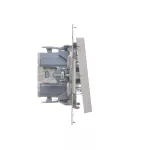 SIMON 55 WMDL-0103Lx-143 Łącznik schodowy z podświetleniem LED podświetlenie jak w łączniku pojedynczym (moduł) 10 AX, 250 V~, szybkozłącza; Aluminium mat