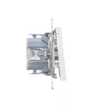 SIMON 55 WMDL-0105Lx-111 Łącznik schodowy z podświetleniem LED podświetlenie jak w łączniku pojedynczym (moduł) 10 AX, 250 V~, szybkozłącza; Biały mat