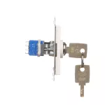 SIMON 55 WMDL-0K012x-111 Łącznik na kluczyk roletowy jednobiegunowy (moduł) 3 pozycyjny „I-0-II” 2 styki N/O, 5 A, 250 V~; Biały mat