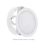 ALGINE ECO 2w1 NATYNK-PODTYNK DOWNLIGHT 12W NW 230V 110st IP20 IK06 170x35mm BIAŁY okrągła