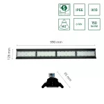 HALLS LINE HIGH BAY 200W NW 230V 75X140ST IP66 IK10 990X126X95MM CZARNY 5 LAT GW. 0-10V