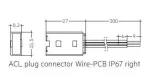 ACL connector Wire-PCB IP67 R 2pc EXC2 2 input connector R, 2 tube sets, 2 end caps, 4 plugs, 1 silicon tube TRIDONIC