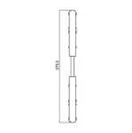 9518-S/B-E (SIN) Łącznik regulowany czarny do szynoprzewodu MULTISYSTEM EVO i MULTISYSTEM Magnetic A.A.G. Stucchi