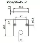 9504/ST6-P-W2-F (MULTI) Zaślepka biała zaślepka plastikowa z otworem do szynoprzewodu ST6 biała MULTISYSTEM EVO