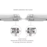 LIMEA LED TUBE SLIM HERMETYK G13 2x150 250V IP65  1610x90x63 mm SZARY