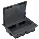 SIMON CONNECT TSC-KF400-1 Puszka podłogowa 8x K45 + 4x K45/2, montaż modułów kątowy; szary