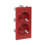 SIMON CONNECT TSC-S1-6 Gniazdo podwójne CIMA schuko 2x230V~ 16A; czerwony