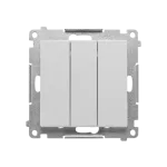 SIMON 55 WMDL-031xx4-143 Przycisk potrójny (moduł) 10 AX, 250 V~, szybkozłącza; Aluminium mat