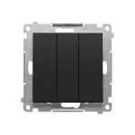 SIMON 55 WMDL-031xx4-149 Przycisk potrójny (moduł) 10 AX, 250 V~, szybkozłącza; Czarny mat