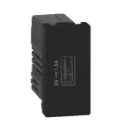 SIMON CONNECT TSC-K126C-14 USB ładowarka K45 (45x22,5) gniazdo typ A 5V/1,5A; szary grafit