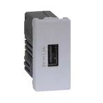 SIMON CONNECT TSC-K126C-8 USB ładowarka K45 (45x22,5) gniazdo typ A 5V/1,5A; aluminium