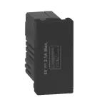 SIMON CONNECT TSC-K126D-14 USB ładowarka K45 (45x22,5) gniazdo typ A 5V/2,1A; szary grafit