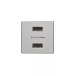 SIMON CONNECT TSC-K126E-8 USB ładowarka K45 (45x45) gniazdo typ A 5V/2,1A; aluminium