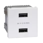 SIMON CONNECT TSC-K126E-9 USB ładowarka K45 (45x45) gniazdo typ A 5V/2,1A; czysta biel