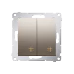 SIMON 54 WMDL-0702xx-044 Łącznik krzyżowy podwójny (moduł) 10AX, 250V~, szybkozłącza; złoty mat