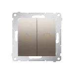 SIMON 54 WMDL-04012x-044 Przycisk roletowy (moduł) 16AX, 250V~, zaciski śrubowe; złoty mat