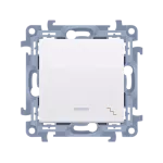 SIMON 10 WC-W6Lxxxx-01-11xx Łącznik schodowy z podświetleniem LED (moduł) 10AX, 250V~, zaciski śrubowe; biały