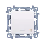 SIMON 10 WC-W7Lxxxx-01-11xx Łącznik krzyżowy z podświetleniem LED (moduł) 10AX, 250V~, zaciski śrubowe; biały