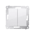 SIMON 54 WMDL-0P1xx2-011 Przycisk podwójny zwierny bez piktogramu (moduł) 10AX, 250V~, szybkozłącza; biały