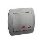 SIMON AKORD WMAL-491xxx-D012 Przycisk dzwonek z podświetleniem 10AX, 250V~, zaciski śrubowe; aluminiowy