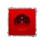 SIMON BASIC WMUW-00110x-A021 Gniazdo wtyczkowe z uziemieniem (moduł) 16A, 250V~, zaciski śrubowe; czerwone