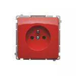 SIMON BASIC WMUW-00110x-A021 Gniazdo wtyczkowe z uziemieniem (moduł) 16A, 250V~, zaciski śrubowe; czerwone