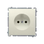 SIMON BASIC WMUW-00100x-9021 Gniazdo wtyczkowe bez uziemienia (moduł) 16A, 250V~, zaciski śrubowe; beż