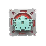 SIMON BASIC WMUW-50111x-A021 Gniazdo wtyczkowe z uziemieniem (moduł), z przesłonami torów prądowych, bryzgoszczelne IP44, 16A, 250V~, zaciski śrubowe; czerwone