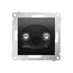 SIMON 54 WMDA-07xxxx-048 Gniazdo TV-DATA. Dwa porty wyjściowe typu F (moduł). Częstotliwość dla wejścia 5-1000 MHz; antracyt