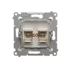 SIMON 54 WMDG-010002-044 Gniazdo głośnikowe pojedyncze (moduł). Przekrój przewodów dla wyjścia do 6 mm2; złoty mat