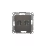 SIMON 54 WMDH-0XXXX2-046 Gniazdo HDMI podwójne (moduł); brąz mat