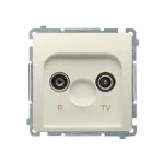 SIMON BASIC WMUA-05010z-9011 Gniazdo antenowe R-TV końcowe, separowane (moduł), 1x wejście: 5–862 MHz; beż