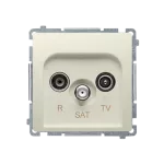 SIMON BASIC WMUA-03018z-9011 Gniazdo antenowe R-TV-SAT końcowe (moduł), beż Może być użyte jako gniazdo zakończeniowe do gniazd przelotowych R-TV-SAT