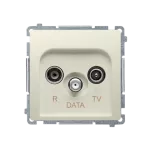 SIMON BASIC WMUA-06xxxx-9013 Gniazdo antenowe R-TV-DATA (moduł). 1x wejście: 5–862 MHz; beż