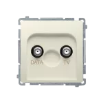 SIMON BASIC WMUA-07xxxx-9013 Gniazdo antenowe TV-DATA (moduł) 1x wejście: 5–1000 MHz; beż